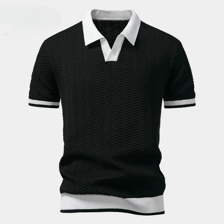 [Bundle Single] Monaco Textured Knit Polo