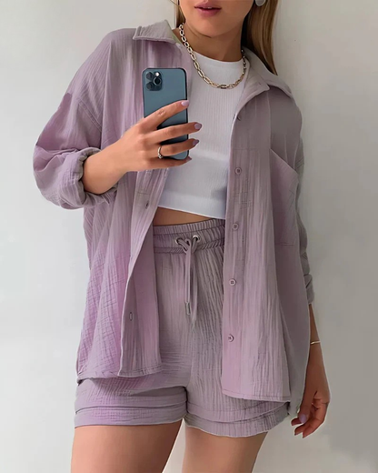 [Bundle Duo] Santorini Crinkle Co-Ord Set